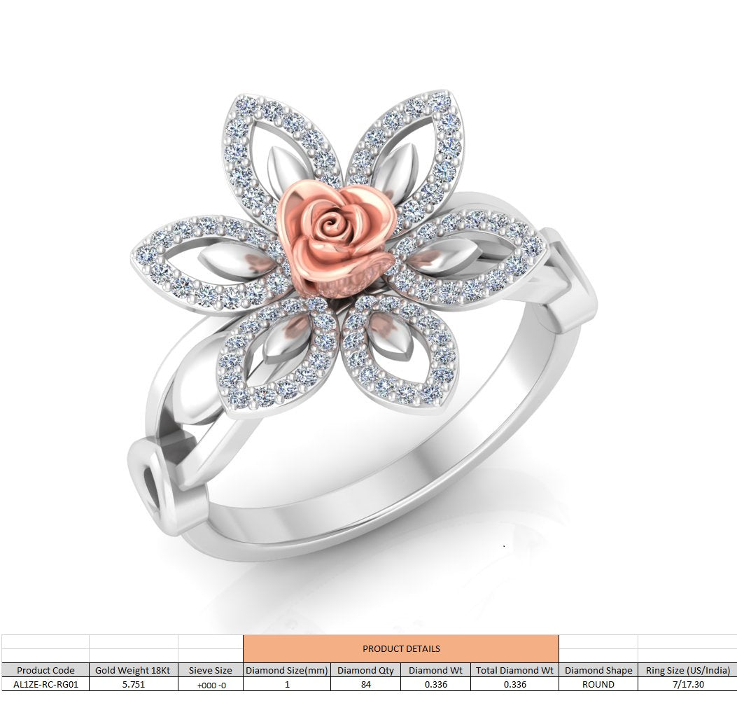 Rose N petals - Diamond ring 1