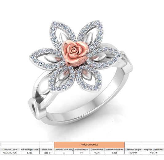Rose N petals - Diamond ring 1