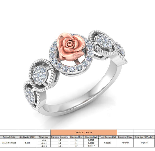 Rose N petals - Diamond ring 3