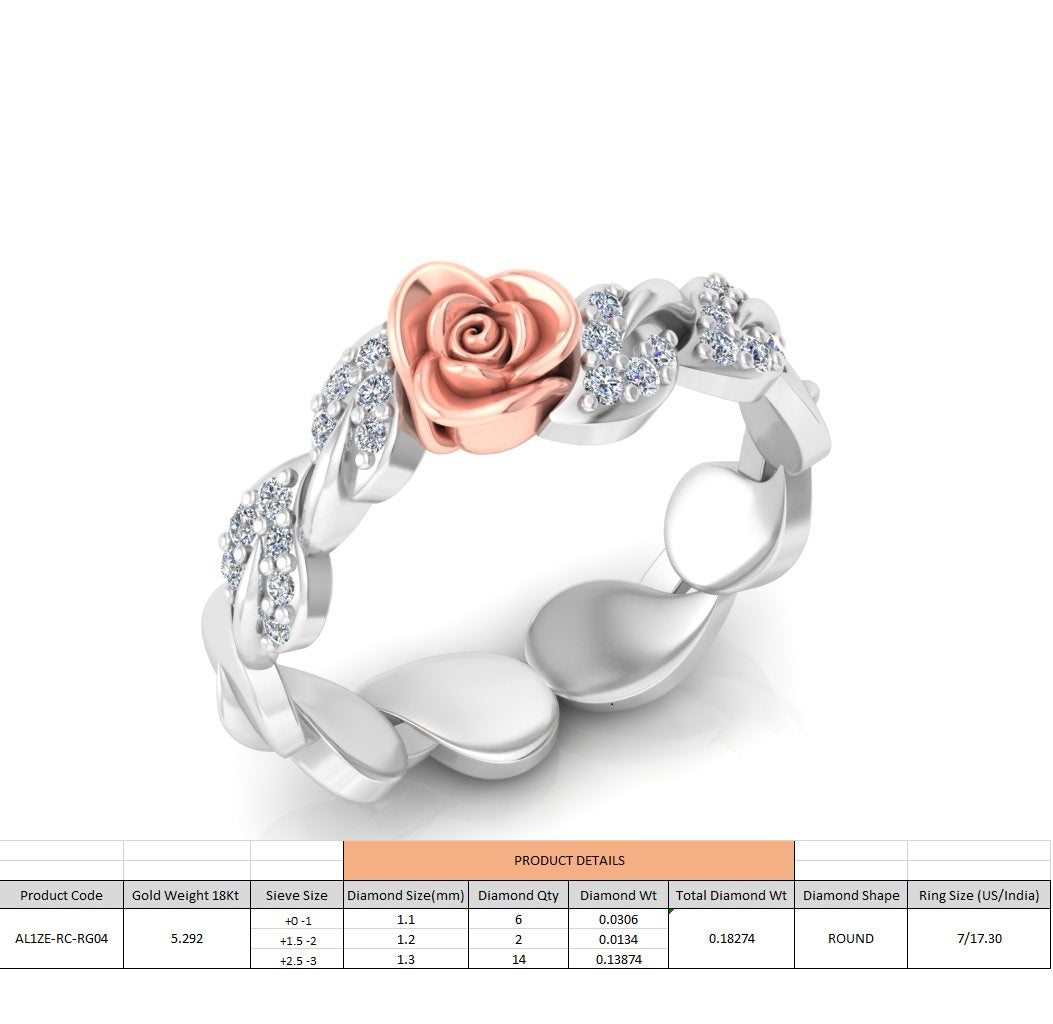 Rose N petals - Diamond ring 4