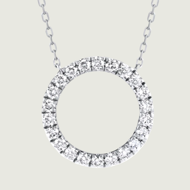 round diamonds necklace