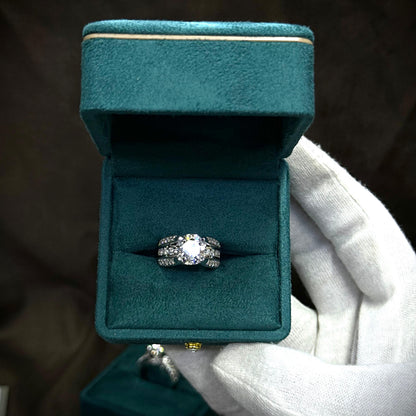 custom diamond engagement ring Dubai, LOVE design in 18k white gold, made to order by Lamae Jewelry UAE