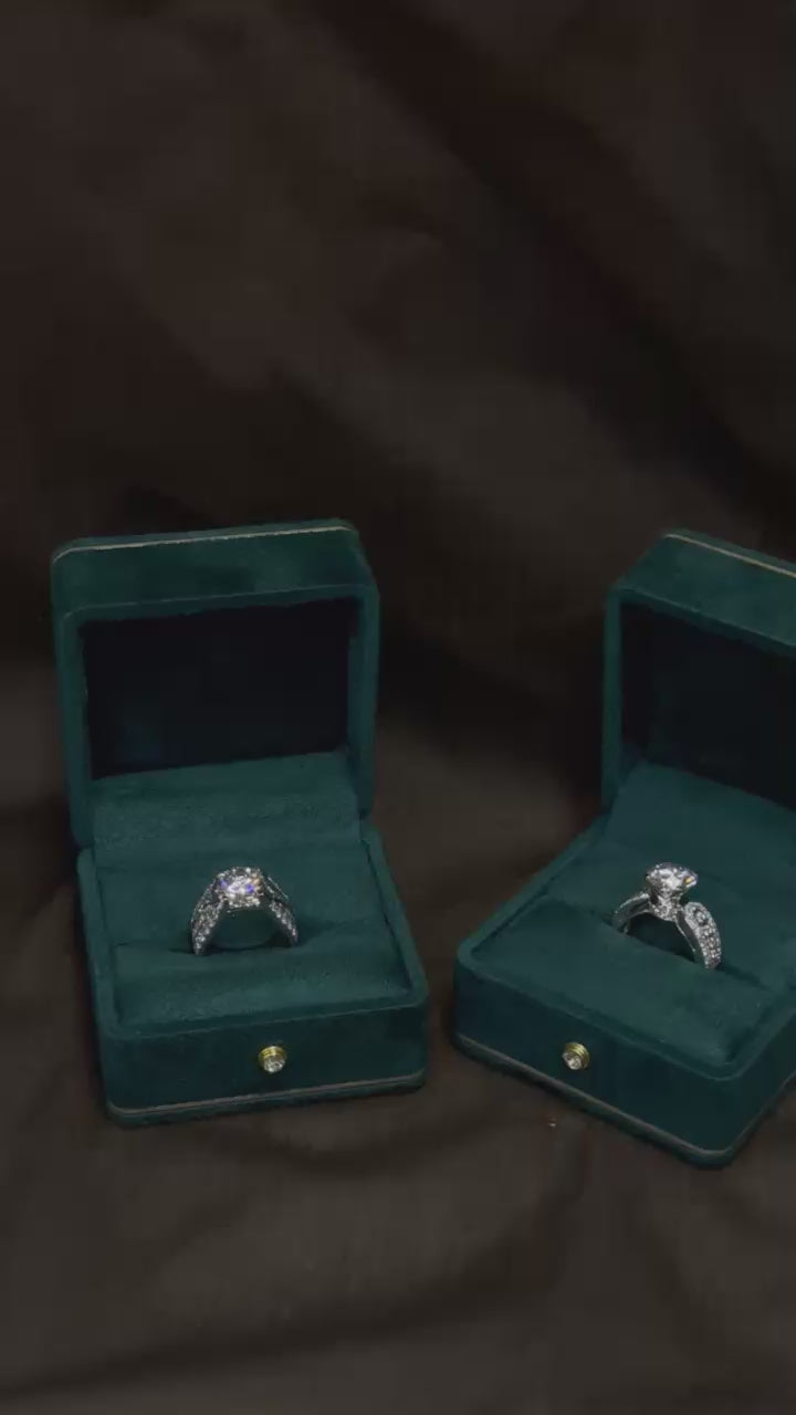 custom diamond engagement ring Dubai, LOVE design in 18k white gold, made to order by Lamae Jewelry UAE